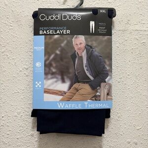 Cuddl Duds Waffle Thermal Performance Base Layer Pants in Indigo NEW XXL